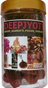 Dhoop Agarbatti Samagri Rose Dhoop Cones Jar