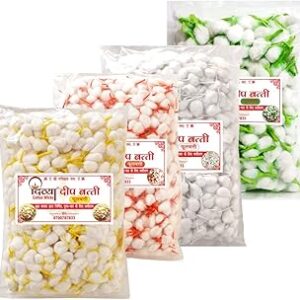 Divya Cotton Multicolor Round Phool Batti (Combo of 800)