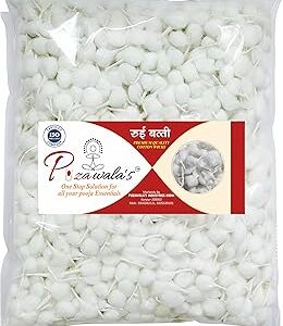 Puzawala White Round Pooja Batti (1100 Pcs)