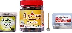 SGV Guggul Box, Chandan Cones & Rose Agarbatti
