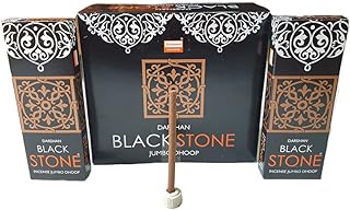 Darshan Black Stone Jumbo Dhoop (Pack of 12)